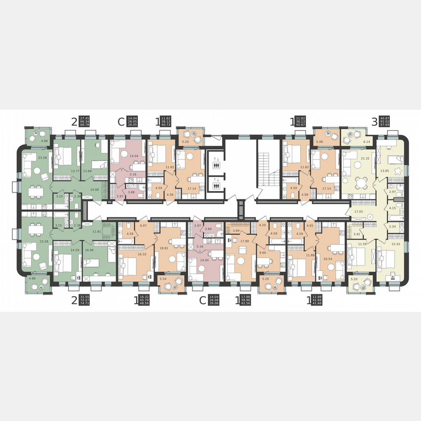Квартира-студия, 26,1 м², 4/6 эт.