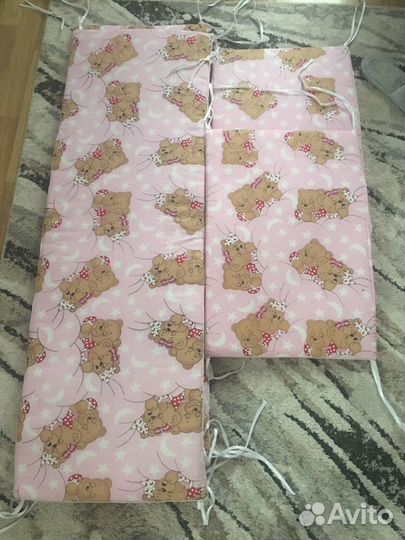 Бортики в кроватку для девочки