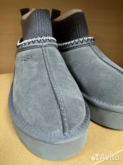 Ugg tazz tasman chestnut с носком серые lux