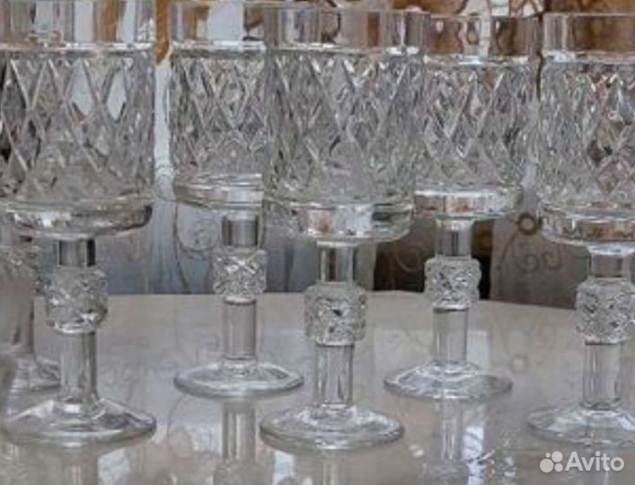 Хрустальные фужеры 4 и 5 шт,каталог лзхс