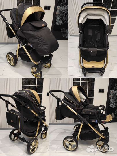 Коляска adamex 3 в 1 экокожа
