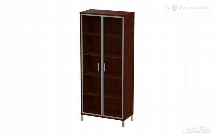 Шкаф для документов широкий (стекло в алюм. раме)