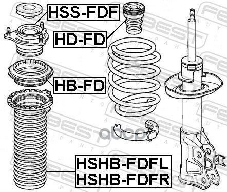 Пыльник амортизатора hshb-fdfl hshb-fdfl Febest