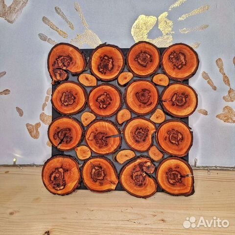 Панно из спилов дерева слива