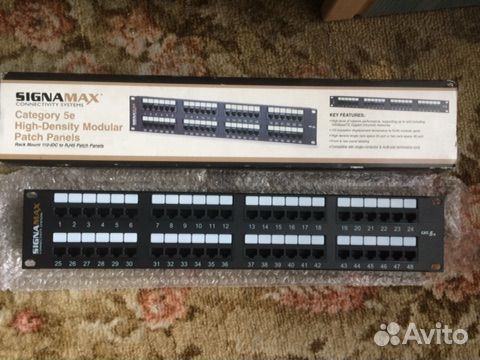 Патчпанель 19, 48xRJ45, UTP, Кат. 5е aesp 48458MD