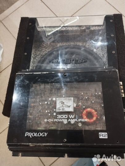Сабуферы и усилитель Alpine и Prology