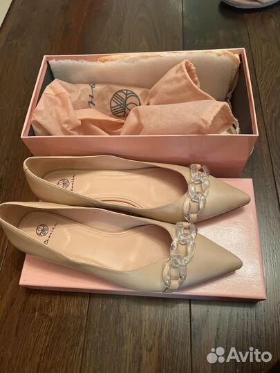 Балетки натуральная кожа 38