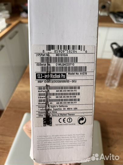 Ноутбук apple macbook pro 13 2012