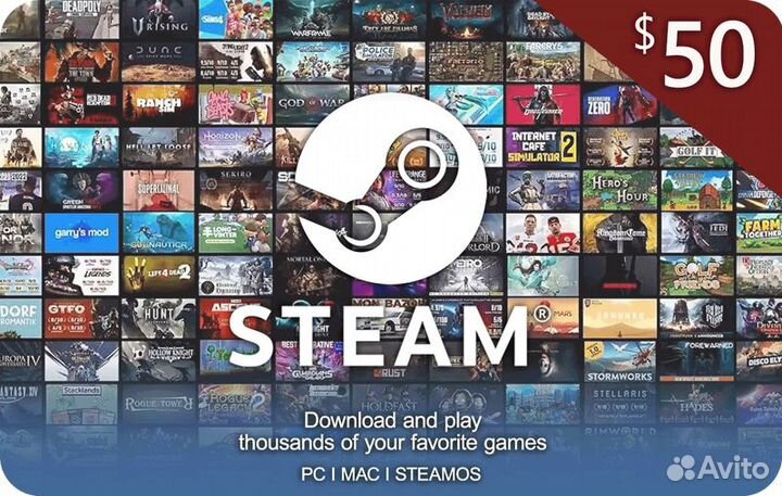 Steam Gift Card 50 USD - Steam Key