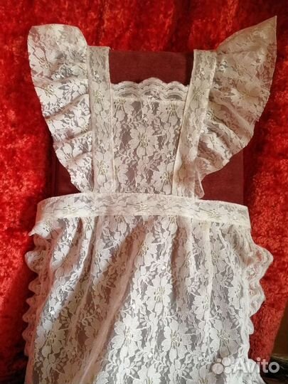 Белый школьный фартук