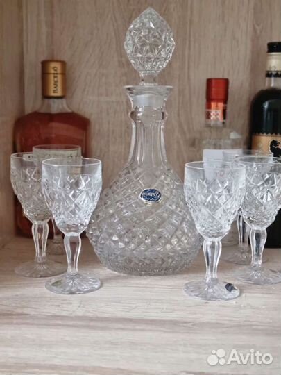 Графин с рюмками богемия