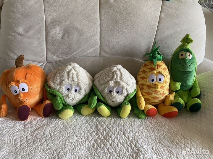 Игрушки Билла мягкие (овощи/фрукты)