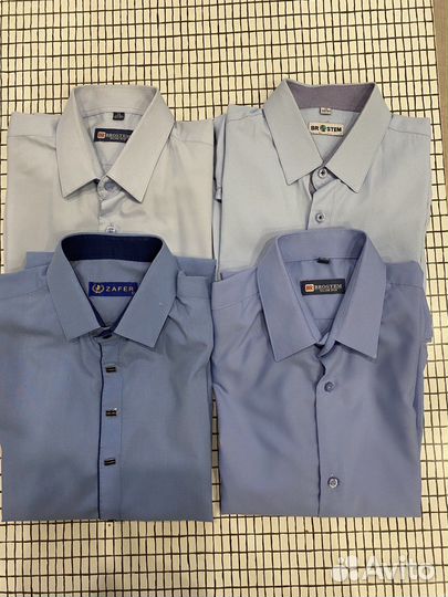 Рубашки голубые для школьника