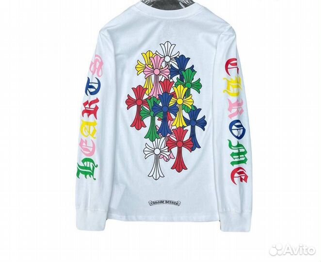 Лонгслив-Chrome hearts Multi Color Cross Cemetery