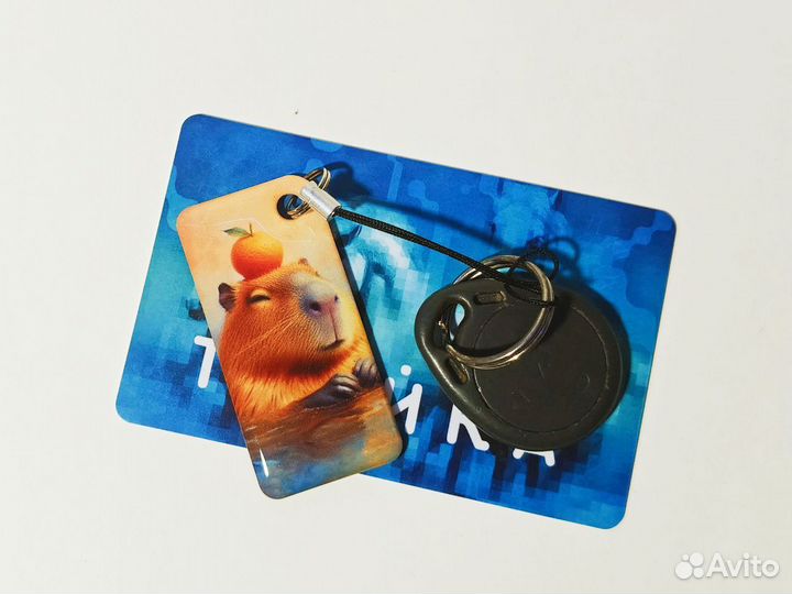 Брелок Тройка капибара и мандарин