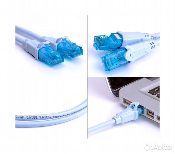 Новый кабель Vention RJ-45 длина 1 метр. Запечатан