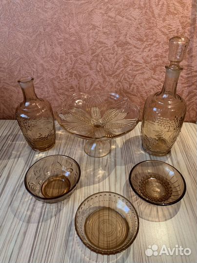 Посуда цветное стекло