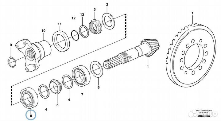 320-7334 Подшипник главной пары хвостовика