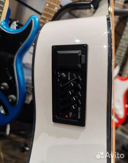 Гитара электроакустическая белая гарантия