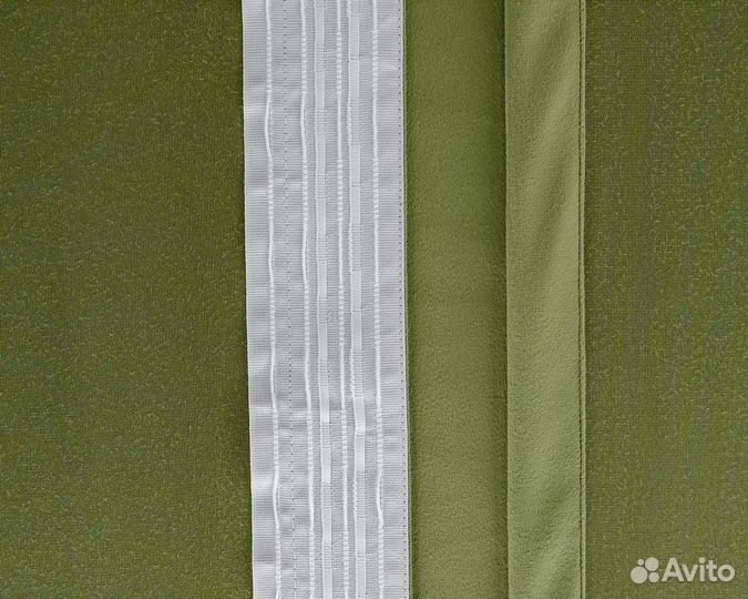 Портьеры бархат Беллиссимо Оливковый шторы