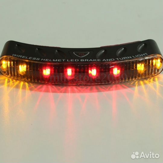 Стоп сигнал на шлем с сигналом поворотников