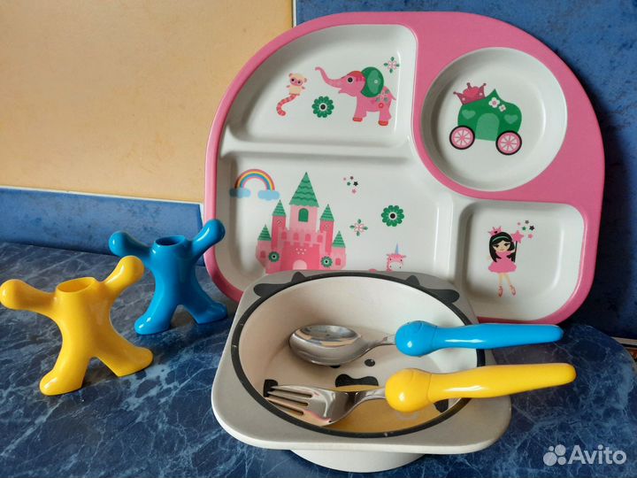 Детская посуда бамбук