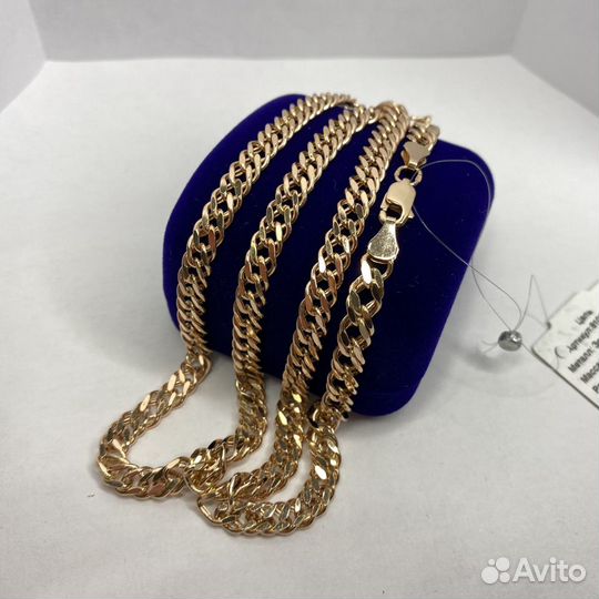 Цепь золотая мужская 55