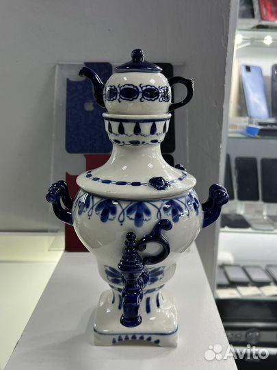 Самовар с чайником Гжель