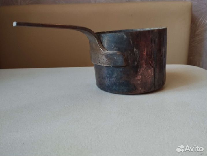 Старинный медный ковш, сотейник,сковорода