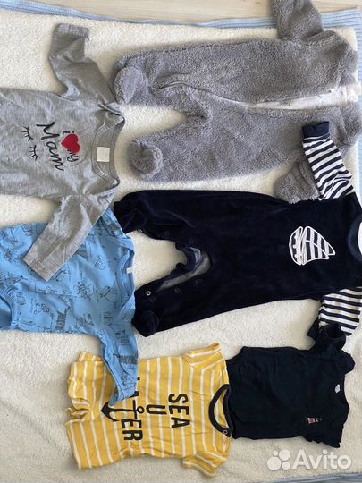 Детские вещи на мальчика от 0 до 6 месяцев