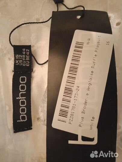 Новый хлопковый белый комбинезон,Англия,44-48