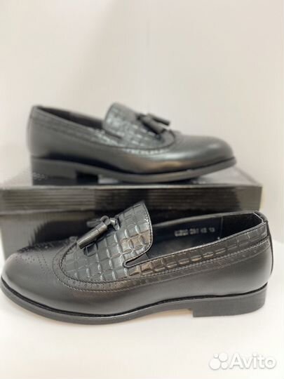 Лоферы мужские черные