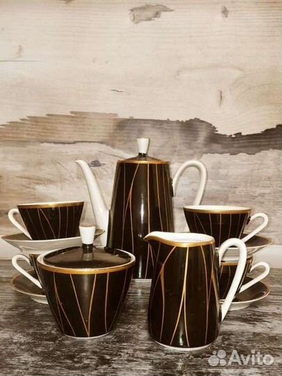 Сервиз кофейный Kahla,гдр,золотая нить