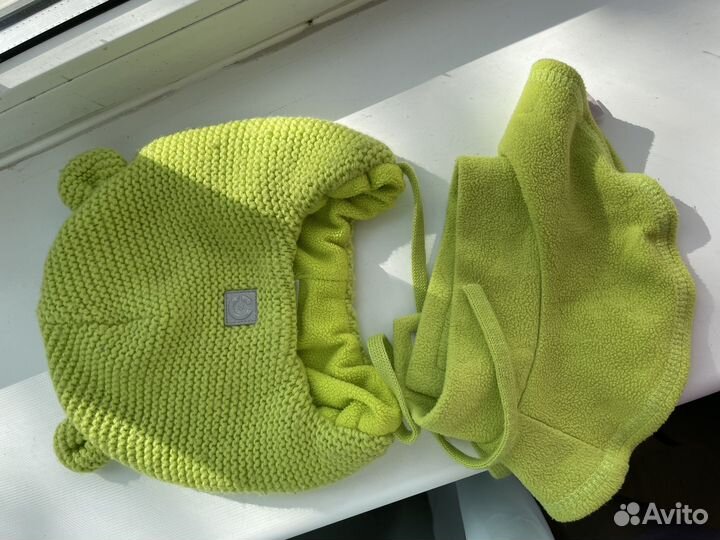 Шапка зимняя для девочки 46 48 с манишкой