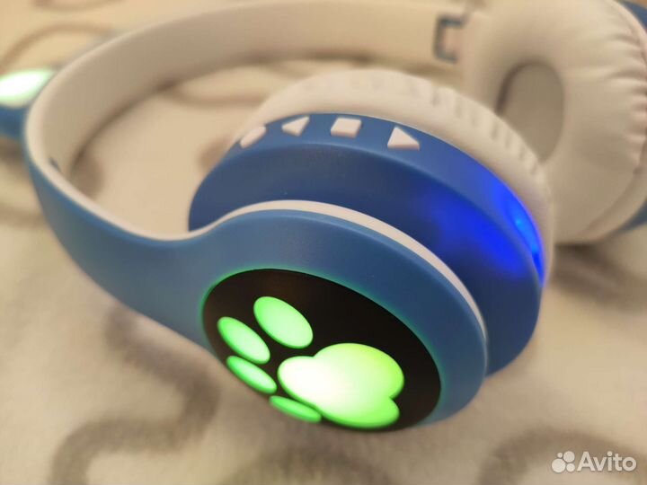 Беспроводные детские наушники светящиеся