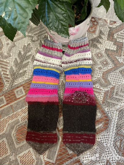 Вязанные носки ручной работы