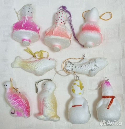 Елочная игрушка СССР. Пенопласт. Одним лотом
