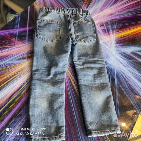 Джинсы утепленные 98