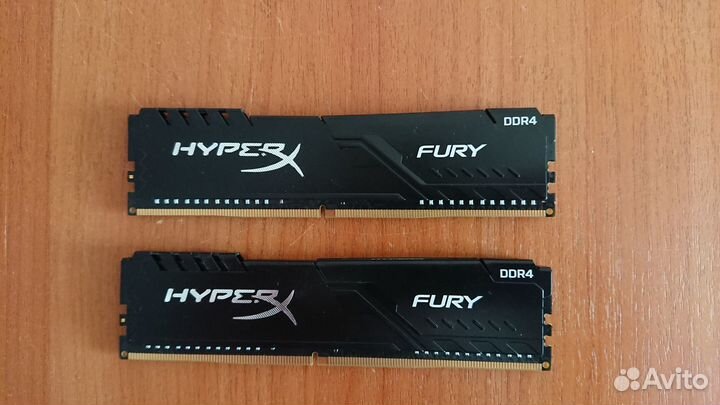 DDR4 оперативная память Kingston HyperX Fury 2x4gb