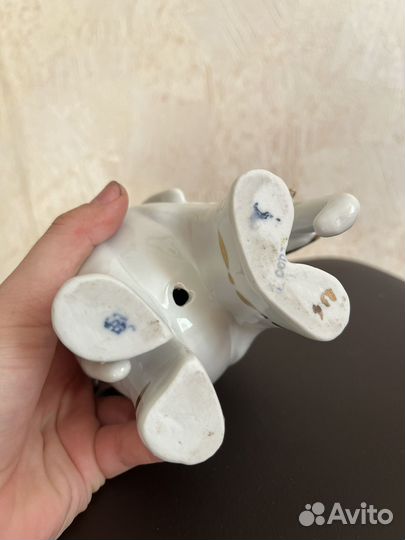 Фарфоровая статуэтка слон СССР 50-е годы
