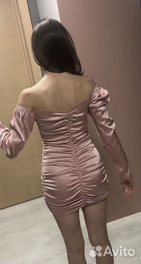 Вечернее платье розовое XS-S