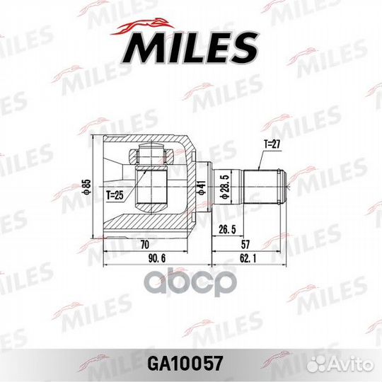 Шрус внутренний GA10057 Miles