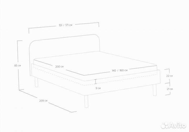 Кровать 160х200