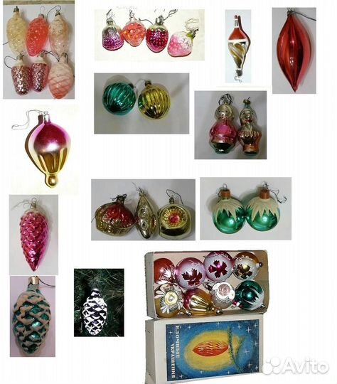 Елочные игрушки СССР, папьe-маше