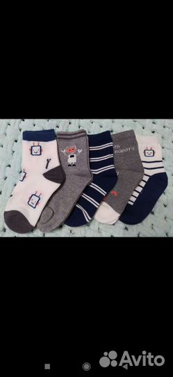 Детские носки 5шт в наборе. Новые