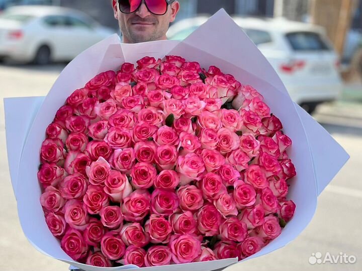 101 роза Букеты 15 25 35 51 101 201 Роза Доставка