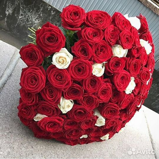 Букет 101 роза 60см