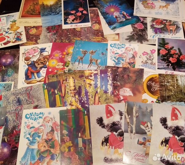 Новогодние открытки СССР