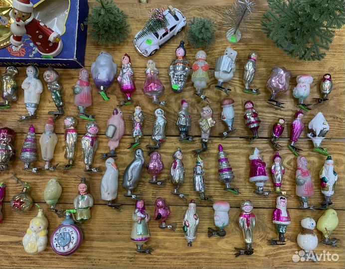 Советские елочные украшения, маски, гирлянды