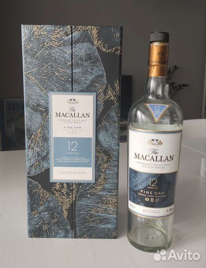 Бутылка из под виски Macallan с коробкой